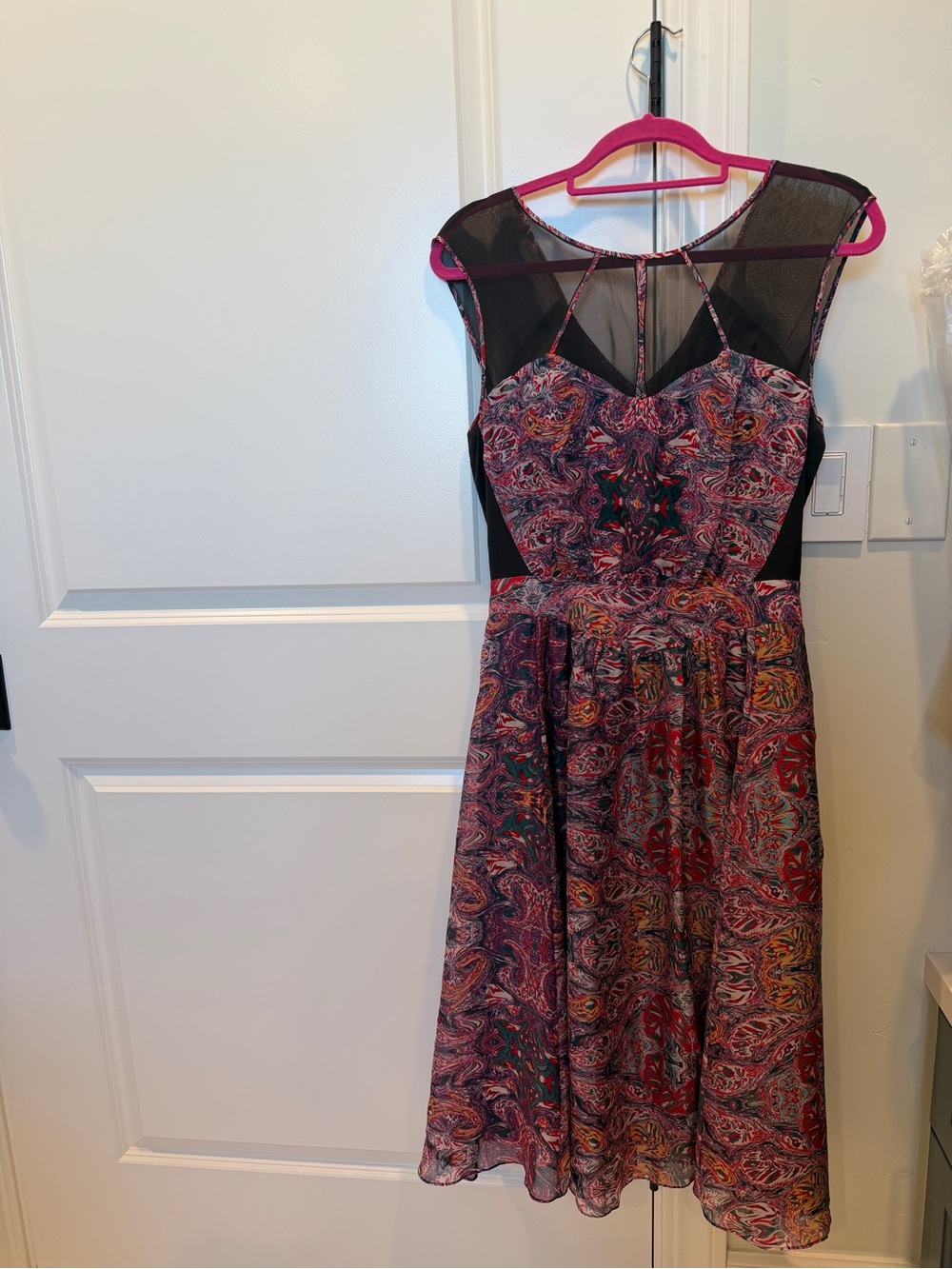 Liefsdottir Anthropologie 100% Silk A-Line Dress size: 6 medium
